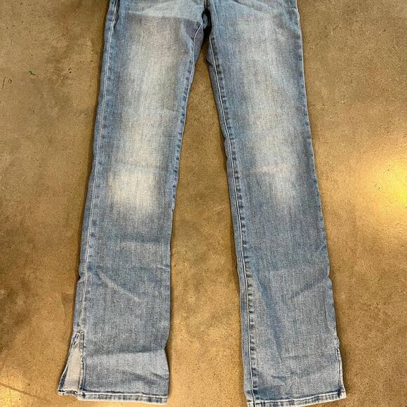 FRAME Le Mini Boot Slit cut light denim jeans womens size 26 pants straight leg - Picture 3 of 6